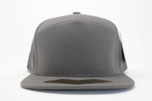 Load image into Gallery viewer, 7 Panel Cotton Flat Brim Snapback (D.Grey) #EE102
