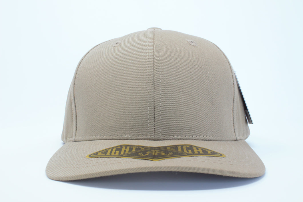 6 Panel Cotton Curve Cap (Khaki) #EE105