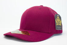 Load image into Gallery viewer, 6 Panel Cotton Curve Cap (Burgundy) #EE105
