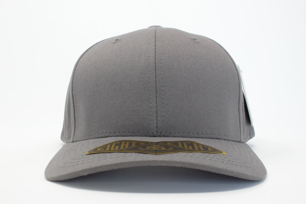 6 Panel Cotton Curve Cap (D.Grey) #EE105