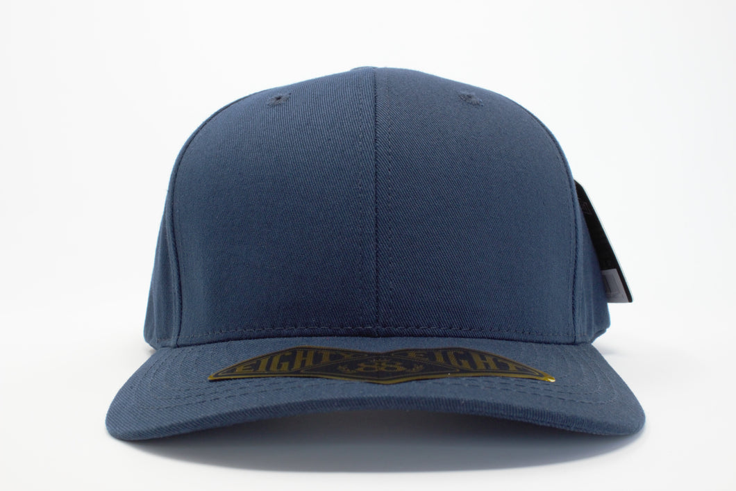 6 Panel Cotton Curve Cap (Navy) #EE105